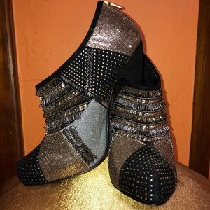 Colin Stuart by VS beaded heel booties